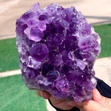 2.85LB  Natural Amethyst geode quartz cluster crystal specimen Healing picture