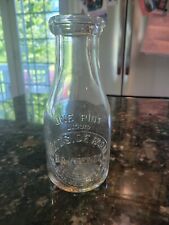 Woodside Farm BR Keeney Pint Glass Dairy Milk Bottle So MANCHESTER CT CONN picture