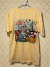 Vintage Disney World Magic Kingdom Double Sided Graphic T Shirt Rare picture