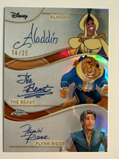 2025 Topps Disney Chrome Aladdin/Beast/Flynn Rider Facsimile Auto /25 TR-4 picture