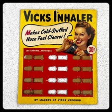 1950s Vicks Inhaler Vintage Advertising Sign 12