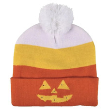 RI Light-Up Candy Corn Halloween Beanie Hat picture