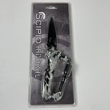 NEW Scipio Tactical Knife 3.3 Blade Stainless Steel Bottle Opener Window Breaker picture