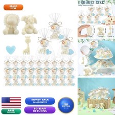 40 Sets Safari Animal Baby Shower Soap Favors - Blue picture