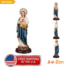 Immaculate Heart of Mary Statue, 12.4 Inch Catholic Sculpture picture