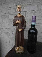 Antique rare chalk statue saint Nicholas of Flüe religious patron switzerland picture