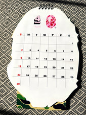 A Bathing Ape BAPE 2023 Desk Calendar Spiral-Bound Ape Head Camo picture