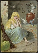 Vintage CINDERELLA by Jenny Nystrom - Art Image - 4 x 6 inch Print picture