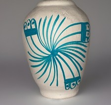 Jemez Pueblo pottery ornament New Mexico Hand Painted Jug Signed Miniature Rare picture
