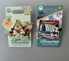 Disney’s Contemporary Polynesian 55th Anniversary Limited Edition 2 Pin Set WDW picture