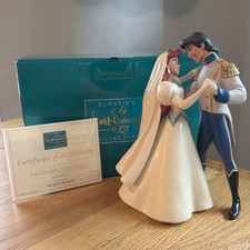 WDCC Disney Little Mermaid Ariel Eric Two Worlds One Heart Wedding +Box/COA RARE picture