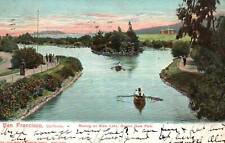 1906 San Francisco CA Golden Gate Park Rowing On Stow Lake UDB Vintage Postcard picture