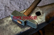 Three Pound French Style Forging Blacksmith Hammer Rubber Head/Face Hammers picture