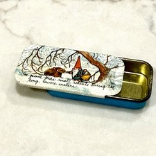 Vintage 1980 David the Gnome Pill Tin - Sliding Lid - Potpourri Press USA picture