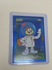2025 topps chrome spongebob Sandy Cheeks Blue Insert | 150/150 Bookend picture