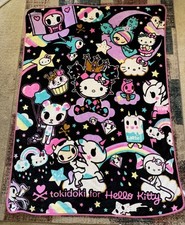 EXT RARE Tokidoki For Hello Kitty Cosmic Space Galaxy Blanket Throw HTF picture