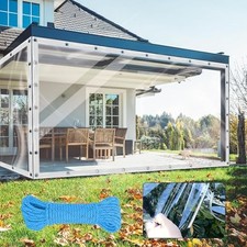 20mil Clear Tarp with Grommets 10X12ft Clear Tarps Heavy Duty Waterproof picture