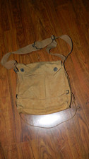 Pre-WW1 US Army Khaki Canvas Haversack & Leather Carrying Strap picture