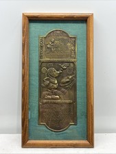 1959 Disneyland vtg Brass Tribute Door Push Plate Plaque Mickey Walt Disney picture