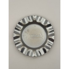 Vintage Monarch Advertising Round Metal Ashtray Fluted Rim Mid Century Retro USA picture