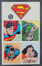 SUPERMAN: THE DEATH OF SUPERMAN Set of 5 STAMPS SPECIAL EDITION 1993 DC NEW 4x6 picture