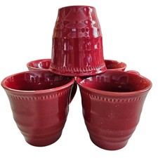 Dansk Craft Colors Red White Speckle Mugs Set of 5 READ 4