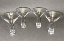 Stunning Vintage of Four Artland Prescott Martini Glass Ice/White Frosted Stem picture