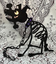 PartyLite STICKS Candle Holder P8280 Metal Skeleton Dog Halloween Votive Tea HTF picture