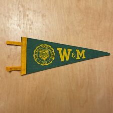 Vintage 1950s William and Mary College 4x9 Felt Pennant Flag picture