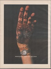Vintage 1998 Ebel Beluga Madonna Celebrity Print Advertisement — Original Ad picture