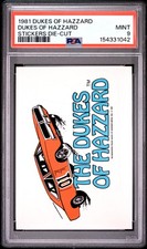 1981 Dukes Of Hazzard Dukes Of Hazzard Stickers Die-Cut PSA 9 picture