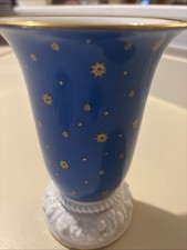 Rosenthal Germany Cobalt Porcelain Vase w/Gold Accents picture