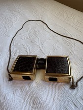 Hans Hensoldt Wetzlar 7x Sliding Opera Glasses - Crocodile Leather - Vintage picture