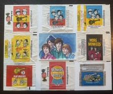Vintage 1966-1967 The Monkees Wax Pack Wrapper Lot Topps Donruss OPC Badges Flip picture