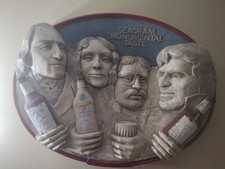 Vintage 1970s Seagram's Monumental Taste Bar Sign Mount Rushmore 3D Relief Rare picture