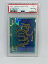 2025 Topps Chrome SpongeBob Nematoads Aqua Lava Refractor /199 PSA 10 picture