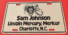 Sam Johnson Lincoln Mercury Merkur Dealership License Plate Charlotte NC Cougar picture