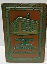 VTG Mechanics & Farmers Savings Bank Bridgeport, CT Promo Coin Bank - No Key picture