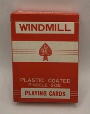 Windmill Japanese Made Pinochle Plastic Coated Card Set Vintage NOS NIB Rare Set picture