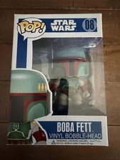 Funko Pop Boba Fett #08 Star Wars Figure In Blue Box OG Large Font Vaulted picture