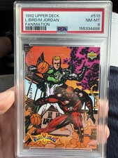 Upper Deck 1992-93 Fanimation #510 Larry Bird Michael Jordan PSA 8 Card picture