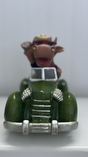 Vintage 2007 Cow Driver Green Car Coin Bank Piggy Bank. picture
