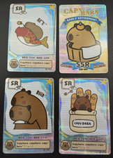 Lot (4) Capybara Collection Foil Trading Cards - Near Mint Condition - SSR, 3 SR picture
