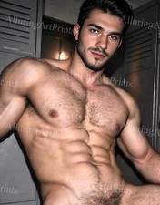Male Model Photo Print Muscular Handsome Shirtless College Hunk Abs -EE326 picture