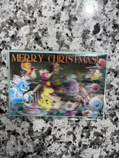Vtg. Tomy Japan Nintendo 3D Lenticular Pokemon “Merry Christmas” Card **SEALED** picture
