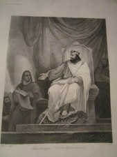 ANTIQUE ENGRAVING - CHARLEMAGNE - DOCS picture