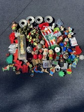Vtg Christmas Kitsch Mixed Lot Crafts Decor Assemblage Projects Tree Trimmings picture