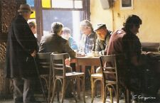 Greece, Kafeneion in Island,Greek Cafe Vintage Postcard 1990 picture