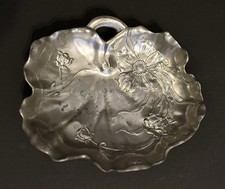 Antique Van Houten Pewter Art Nouveau Poppy Bowl 1245 Like Kayserzinn Jugendstil picture