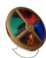 Vintage Rotating Color Wheel Christmas Tree Light 4 Color Aluminum Tree Works... picture
